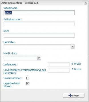 Der EAN-Code lässt sich einfach per Handscanner übernehmen